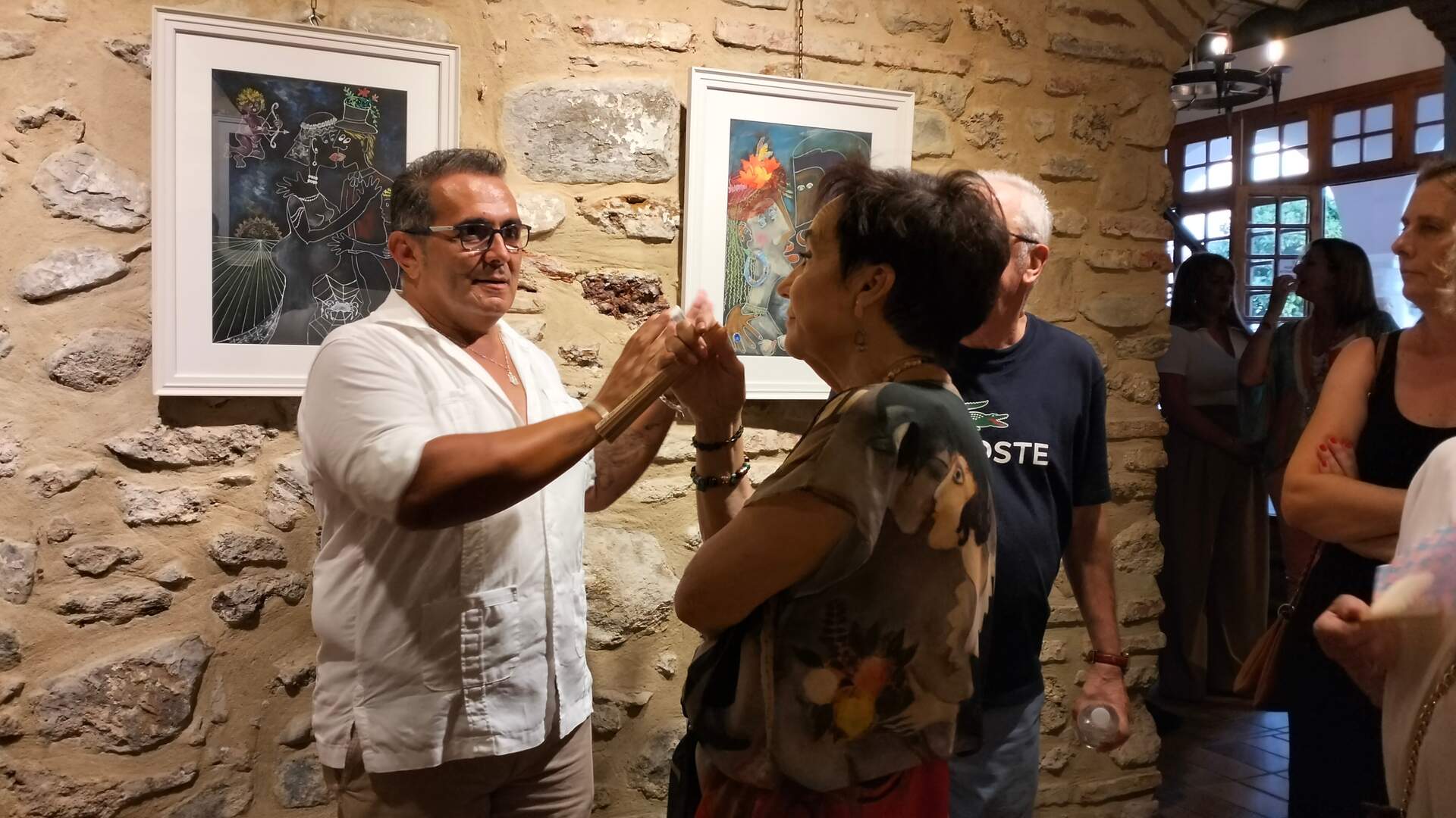 En la sala Mudéjar de La Rendondela charlando con el alcalde