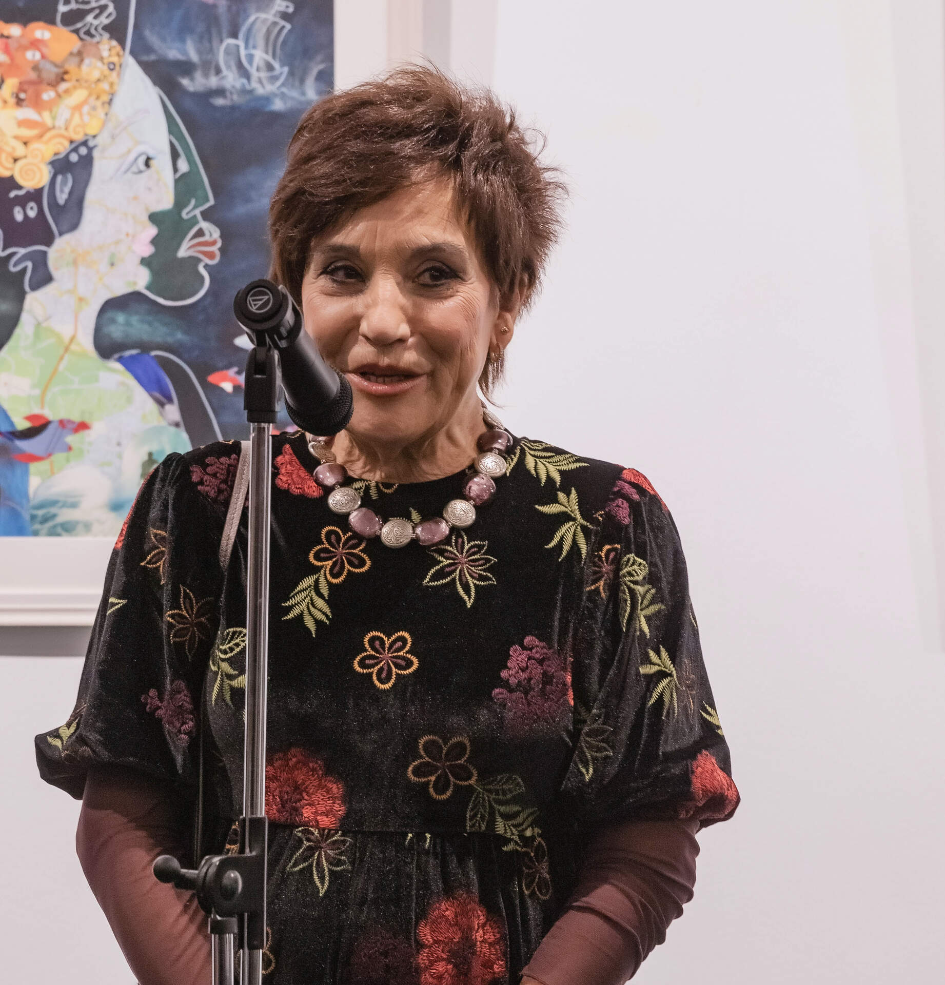 Antonia María durante la presentación de una de sus múltiples exposiciones