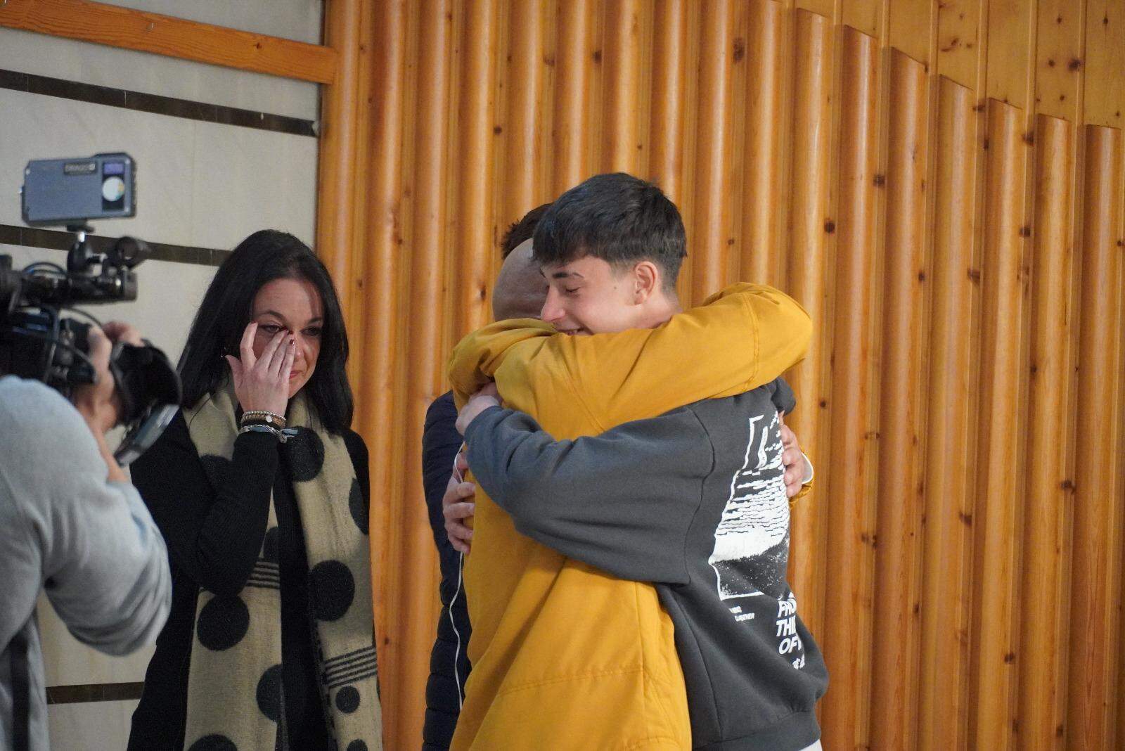 Momento del reencuentro.