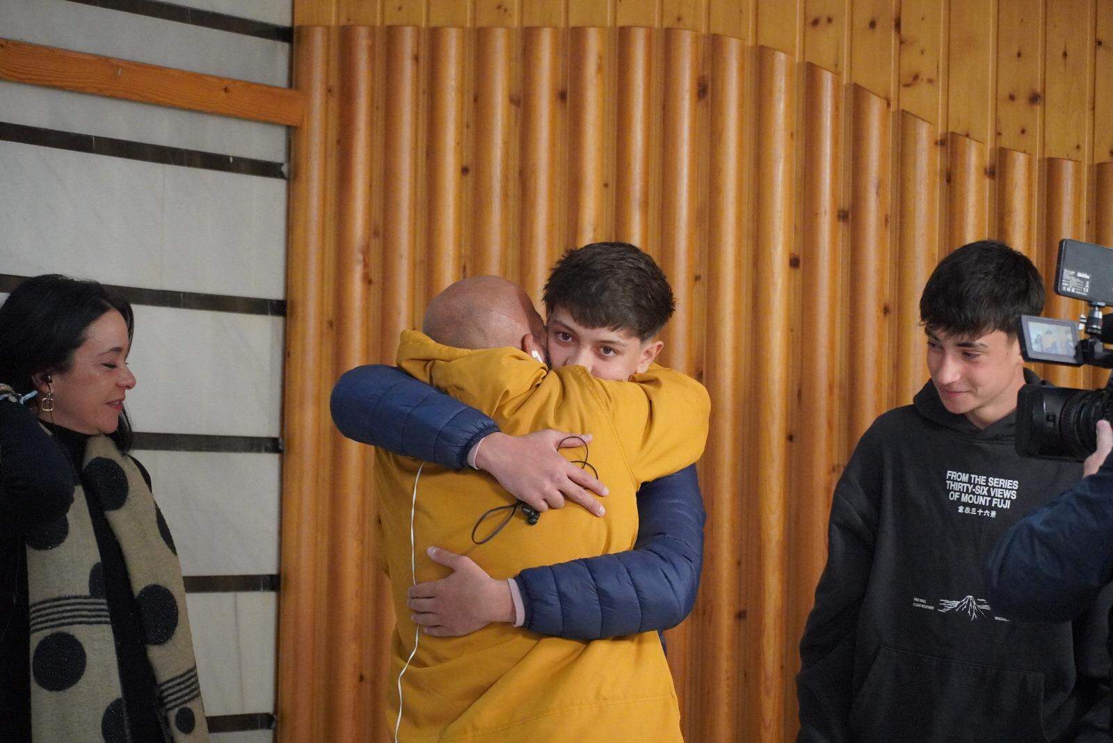 Momento del reencuentro.