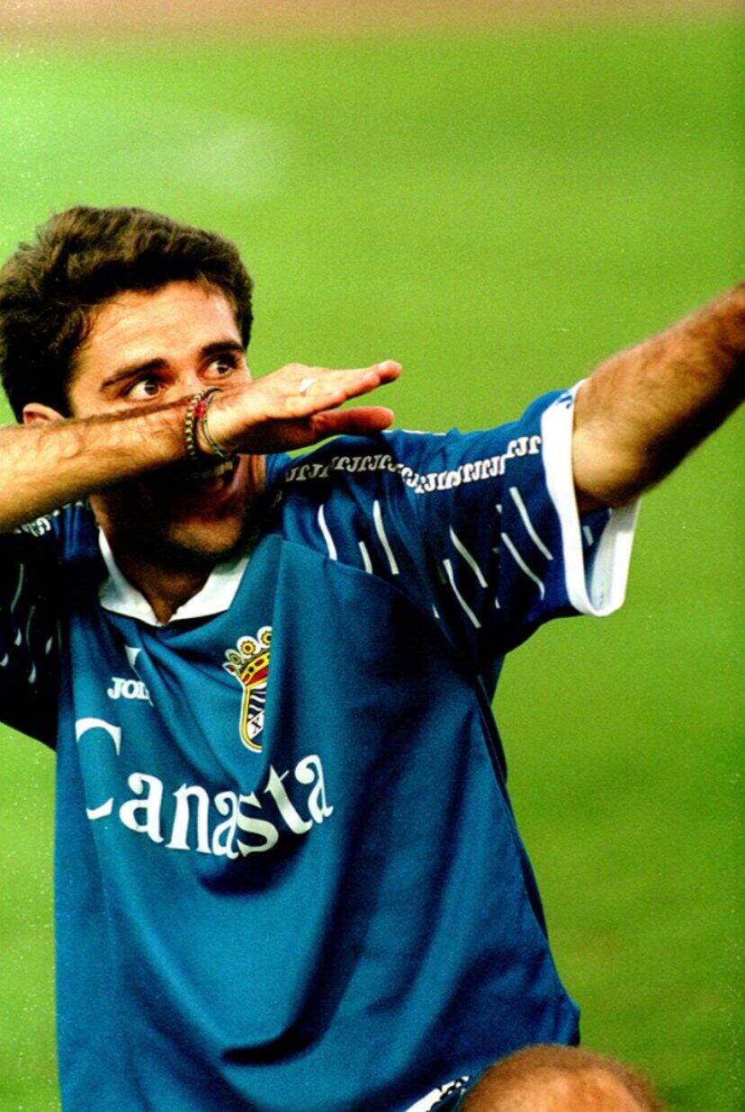 Festejando un gol con el Xerez CD