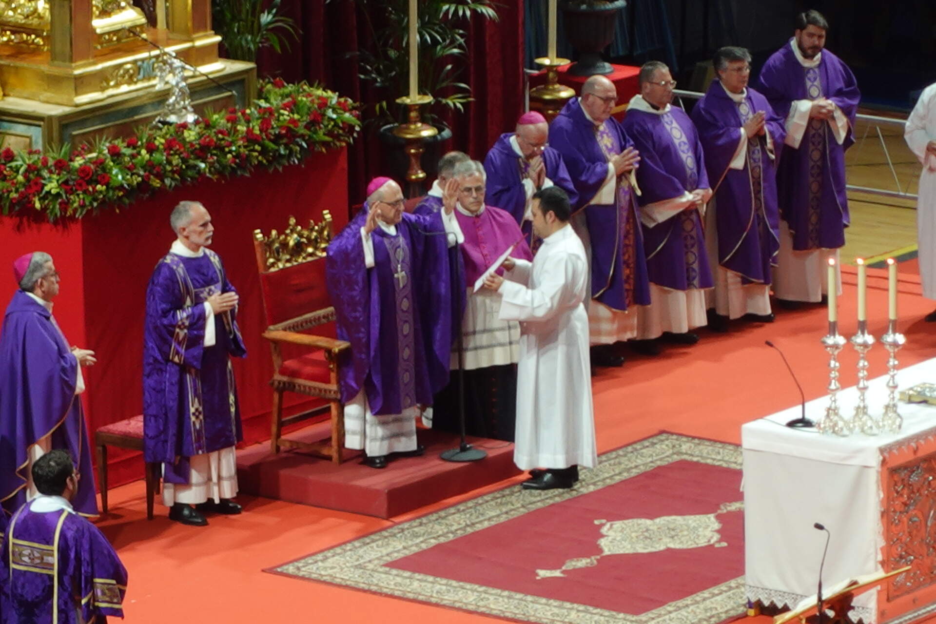 Imagen de la misa funeral en homenaje a los fallecidos en el accidente de tren de Adamuz.