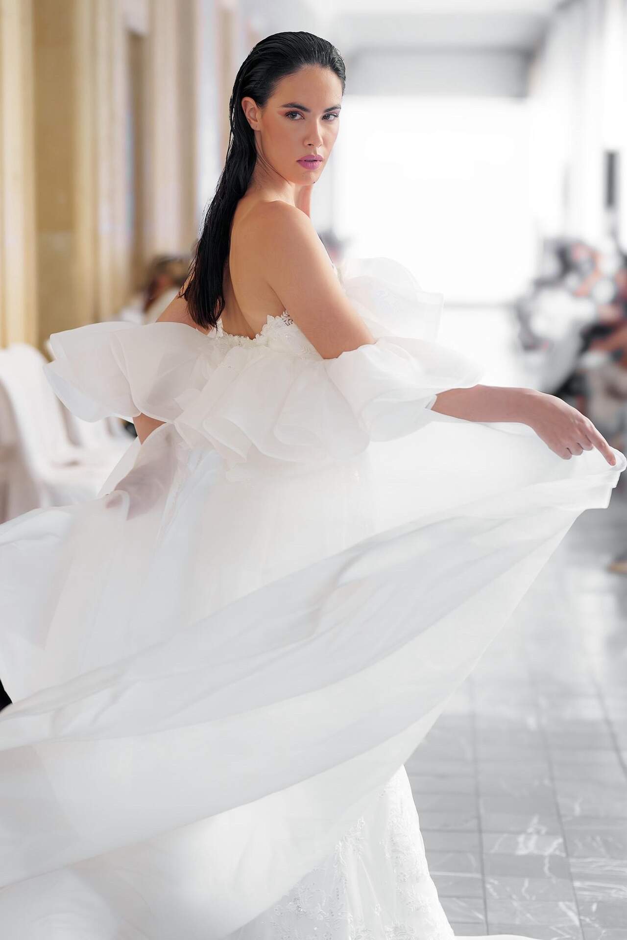 Instantánea de su primer desfile en Huelva 2025