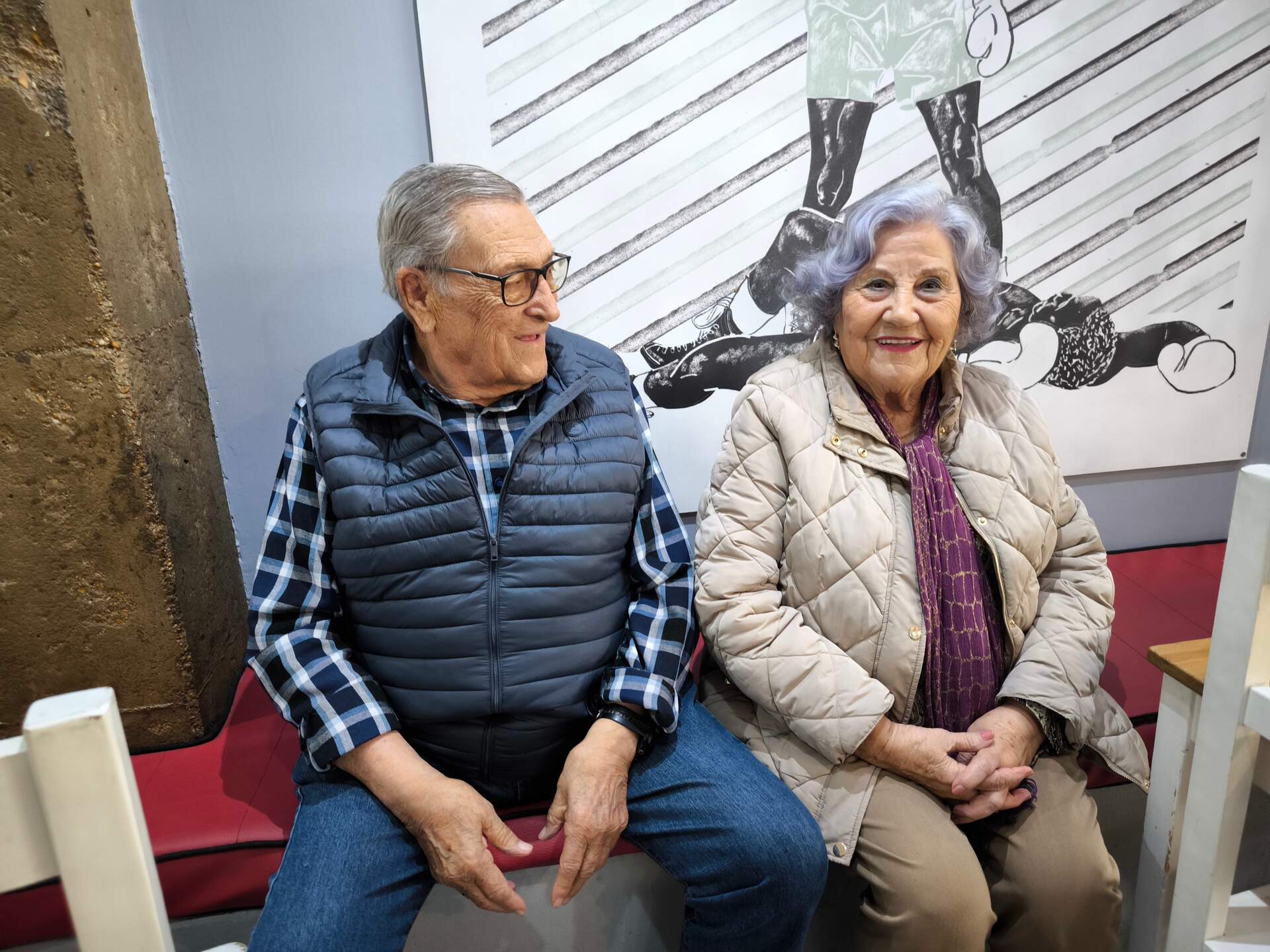 Manuel con su esposa Manoli Vázquez