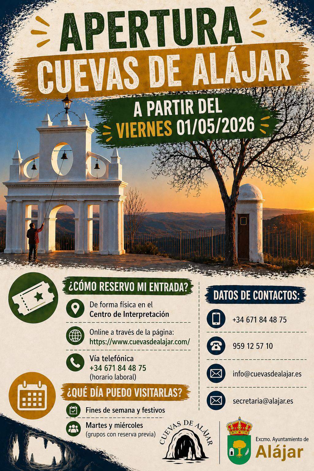 Apertura de las nuevas cuevas de Alájar.