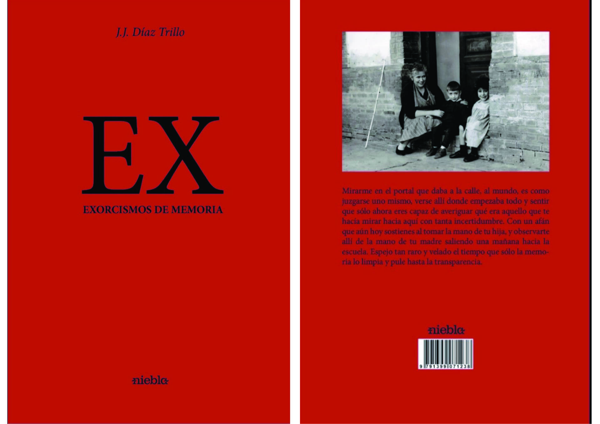 Portada y Contraportada de su libro EX