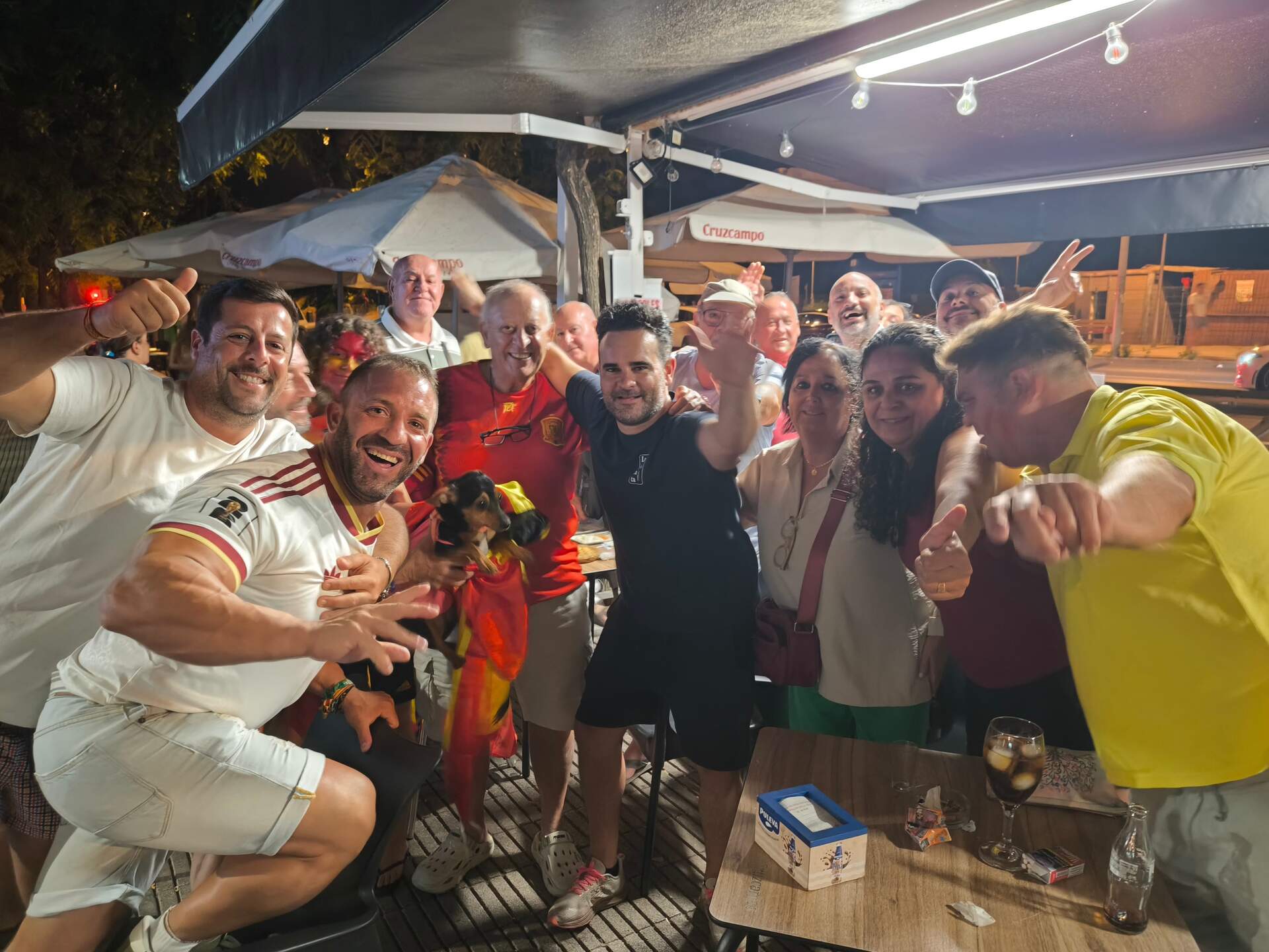 Celabración del Mundial en El Portil