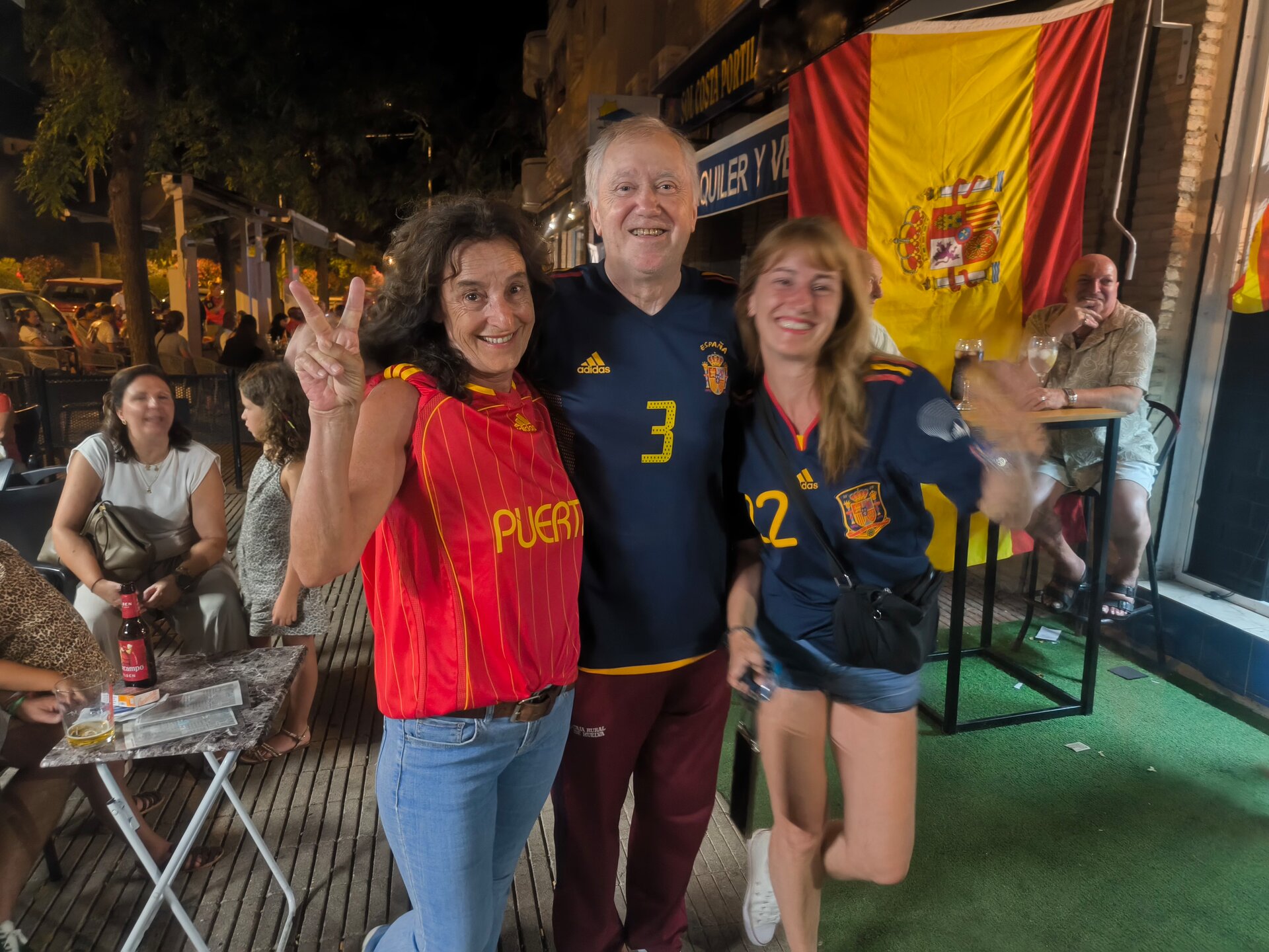 Celabración del Mundial en El Portil