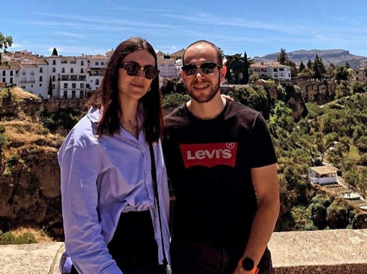 Pablo con su pareja Ángela 
