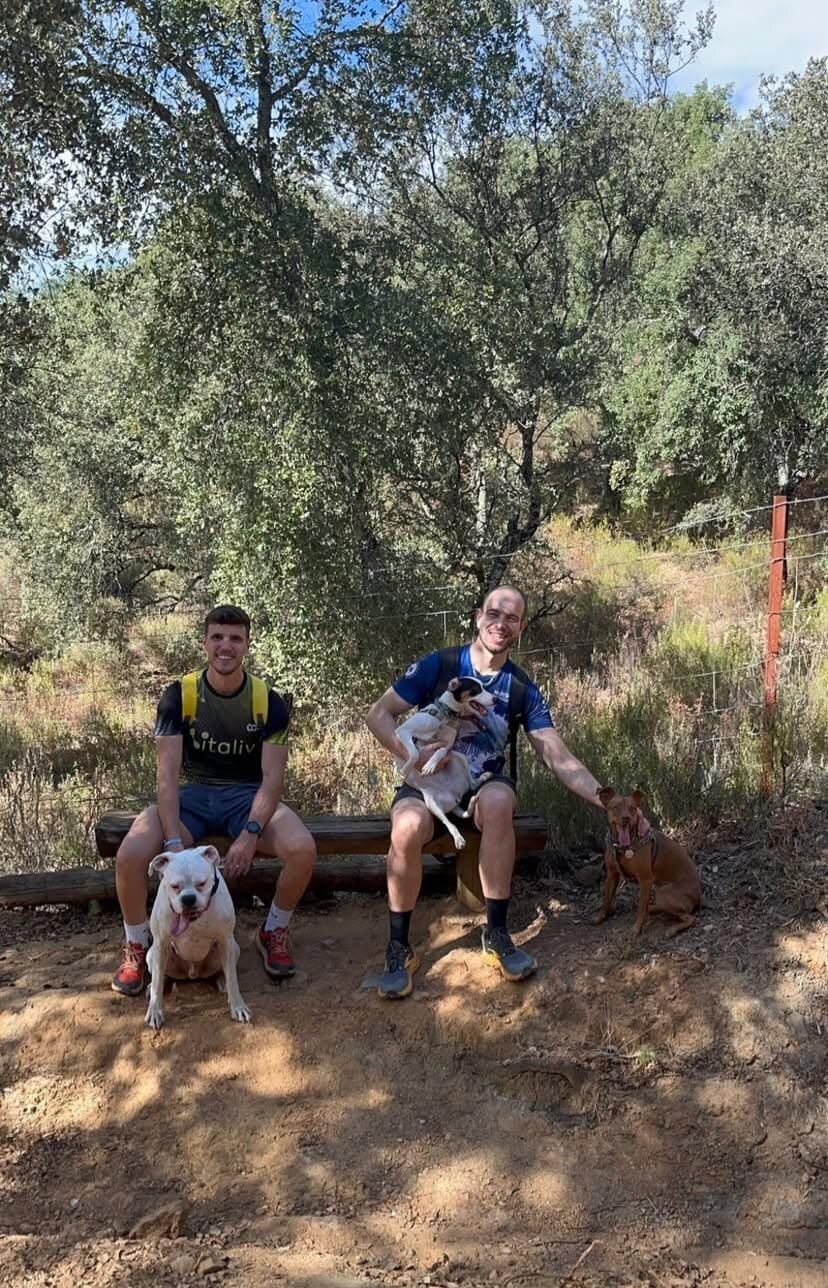 Pablo con su compañero y amigo Fran Ruiz
