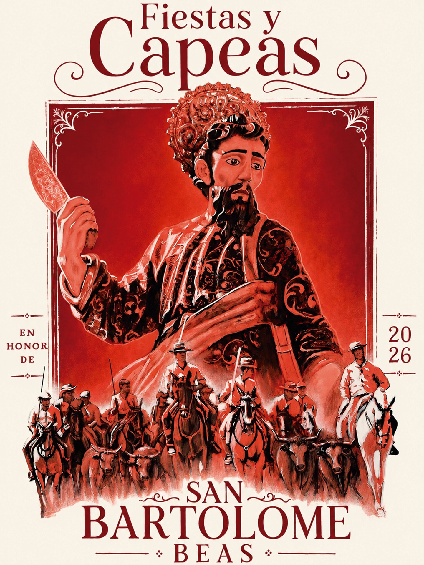 Cartel fiestas de San Bartolomé de Beas.