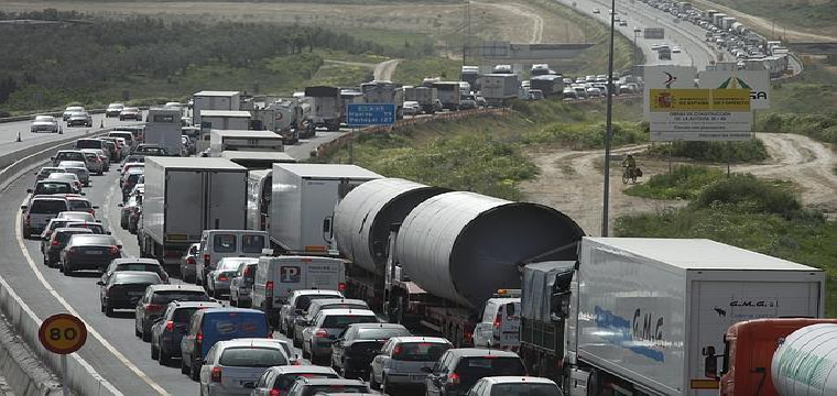 Nueva retención en la A-49 en el sentido Sevilla-Huelva