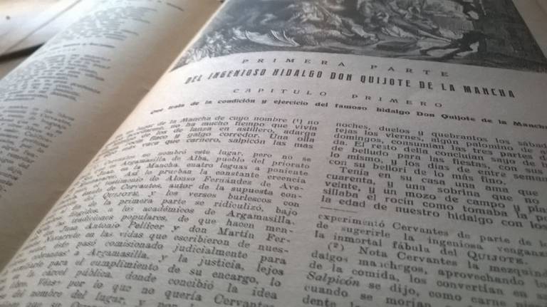 Copiar El Quijote a mano, nuevo reto de los palmerinos