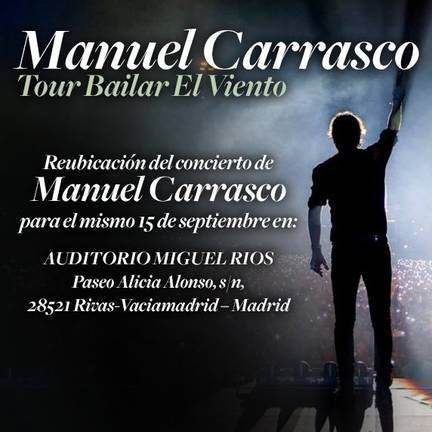 Manuel Carrasco traslada in extremis su concierto fin de gira a Rivas