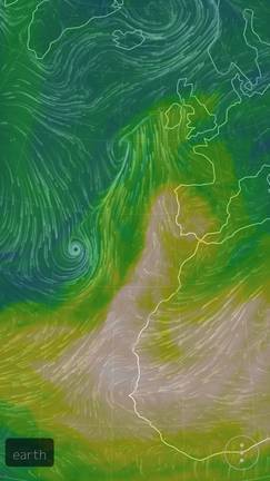 El huracán Ophelia atrae la alerta por lluvias y la calima a Huelva 1 Mapa de calima