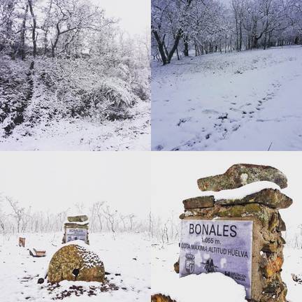 Así se vio la nevada en el punto más alto de Huelva
