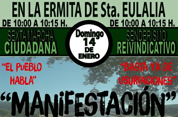 Convocan una manifestación contra los caminos usurpados en Almonaster