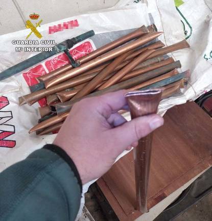 Dos detenidos por el robo de tuberías de cobre en un hotel de Almonaster la Real