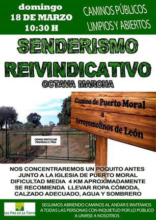 Puerto Moral acoge este domingo la VIII marcha contra la usurpación de caminos públicos