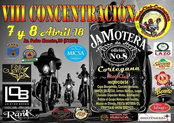 La VIII Concentración ‘Jamotera’ de Cortegana aúna motos, conciertos y jamón