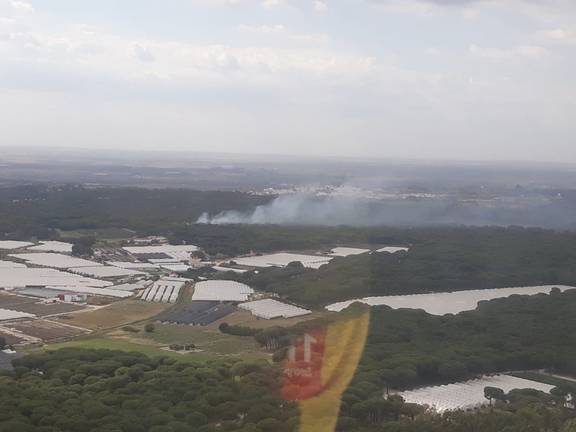 Extinguido el incendio declarado en el paraje Huerta del Hambre de Bonares