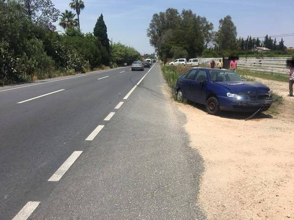Un herido tras un accidente múltiple en la A-483 de Almonte