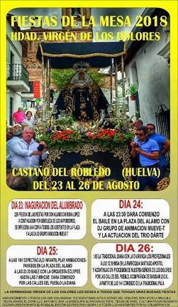 Castaño del Robledo celebra sus Fiestas de La Mesa
