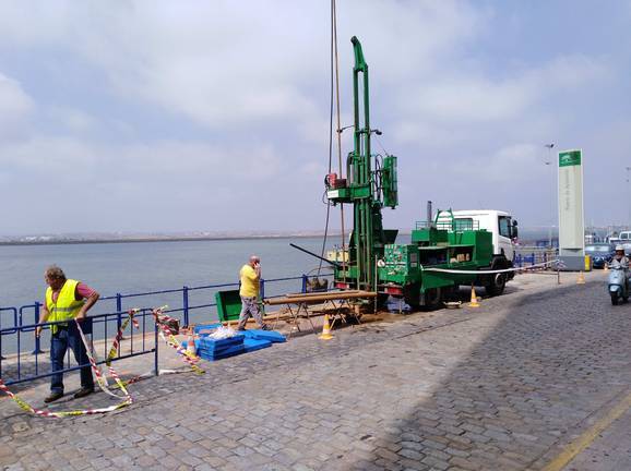 Las obras de ampliación del muelle de Ayamonte superan el 60% de ejecución