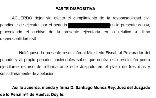 Primer auto judicial en Huelva que salva de la demolición una vivienda con condena firme