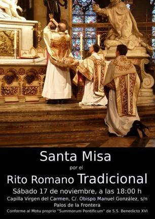 Huelva recupera el sábado 17 la misa en latín después de 50 años