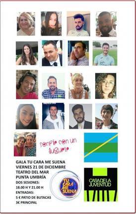 Punta Umbría recrea el programa ‘Tu cara me suena’ en una gala con cantantes locales