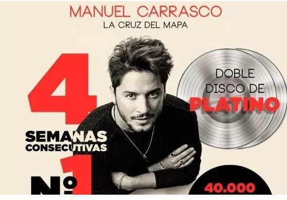 El nuevo disco de Manuel Carrasco, La cruz del mapa, es ya Doble Platino