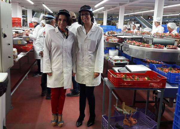 La Junta pone al sector de los frutos rojos como ejemplo de la integración laboral de la mujer