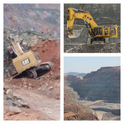 Un corrimiento de tierras en la mina de Riotinto engulle una excavadora de 140 toneladas