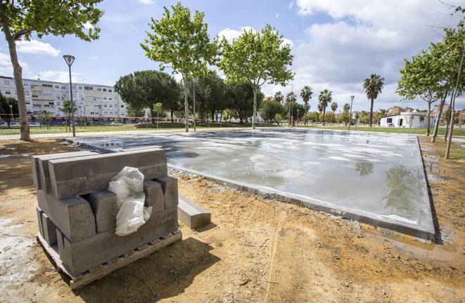 Las obras del Parque Antonio Machado avanzan con el área canina
