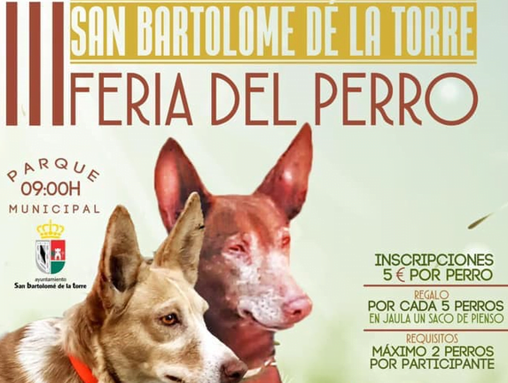 San Bartolomé de la Torre acoge este sábado la III Feria del Perro