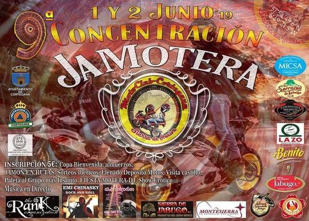 Motos y jamón en Cortegana