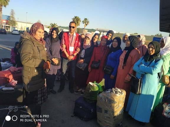 Interfresa se implica en el regreso de las temporeras de la fresa a Marruecos