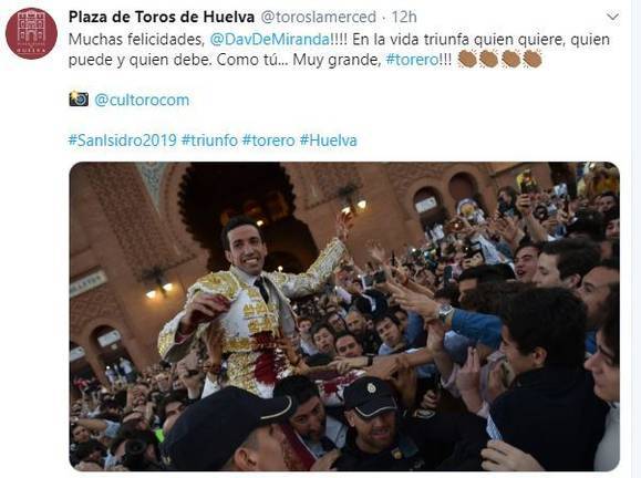 Tarde triunfal y Puerta Grande para el triguereño David de Miranda en Las Ventas