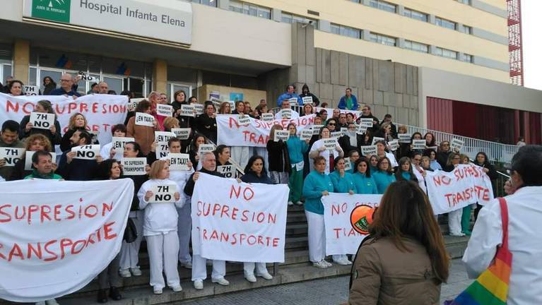 La Junta de Personal del Infanta Elena denuncia la supresión de autobuses a partir de las 22 horas