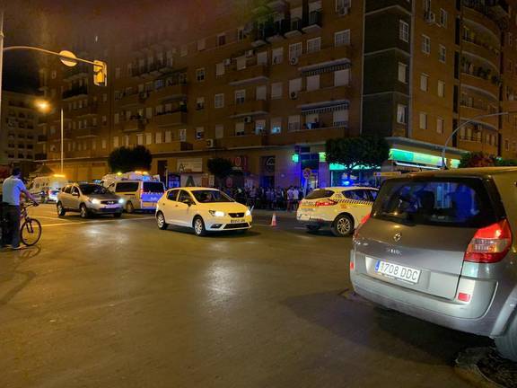 Dos vehículos implicados en un aparatoso accidente junto a la iglesia del Rocío