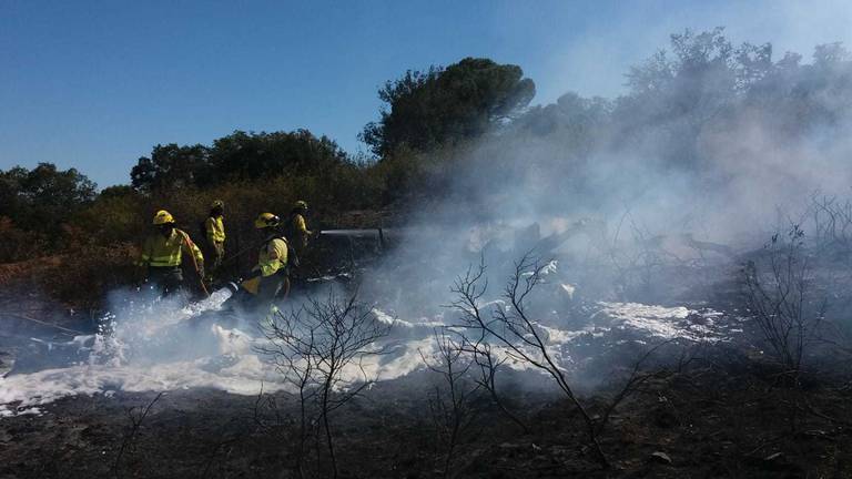 Controlado el incendio forestal de Cortegana