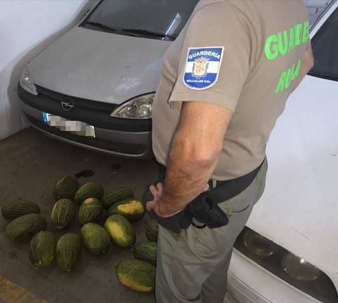 Persecución a toda velocidad en Bollullos para arrestar a un hombre que robó 100 kilos de melones