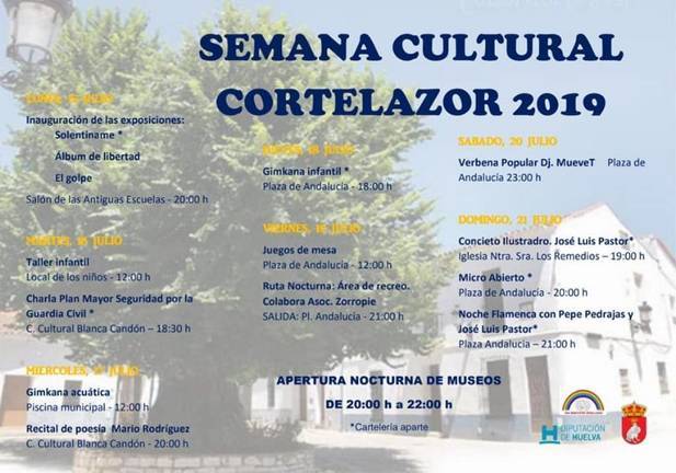 Cortelazor disfruta de un intenso verano cultural y festivo