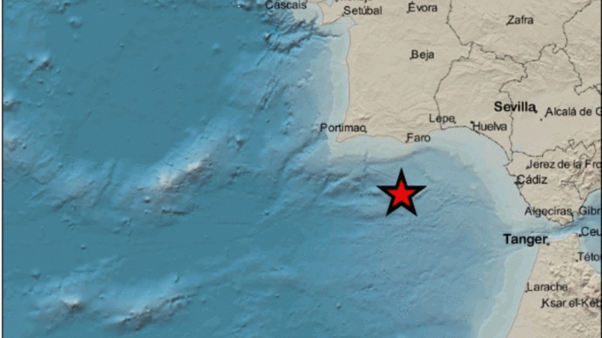 Terremoto de magnitud 4,2 frente a la costa de Huelva