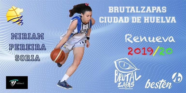 Miriam Pereira es la primera renovación del Brutal Zapas Ciudad de Huelva