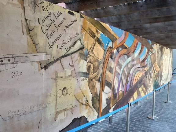 El Muelle recibirá a los visitantes con un enorme mural en homenaje a los constructores de carabelas