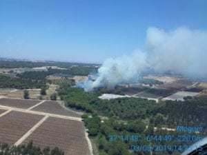 Extinguidos los incendios de Lucena del Puerto, que quedan reducidos a conatos