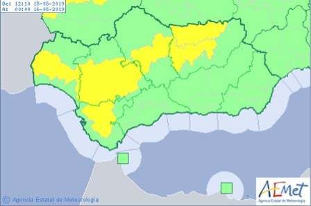 Aviso amarillo en Huelva por altas temperaturas