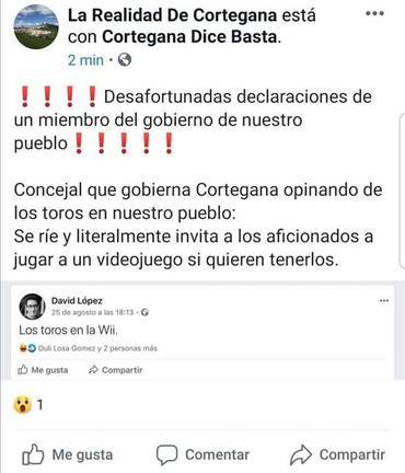 Los toros en la Wii: El comentario de un edil del PSOE desata la ira en Facebook